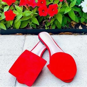 SHEIN Red Flat Sleeping de Sandals 36 6
